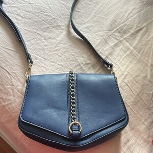 Elegant Navy Blue Chain Crossbody Bag